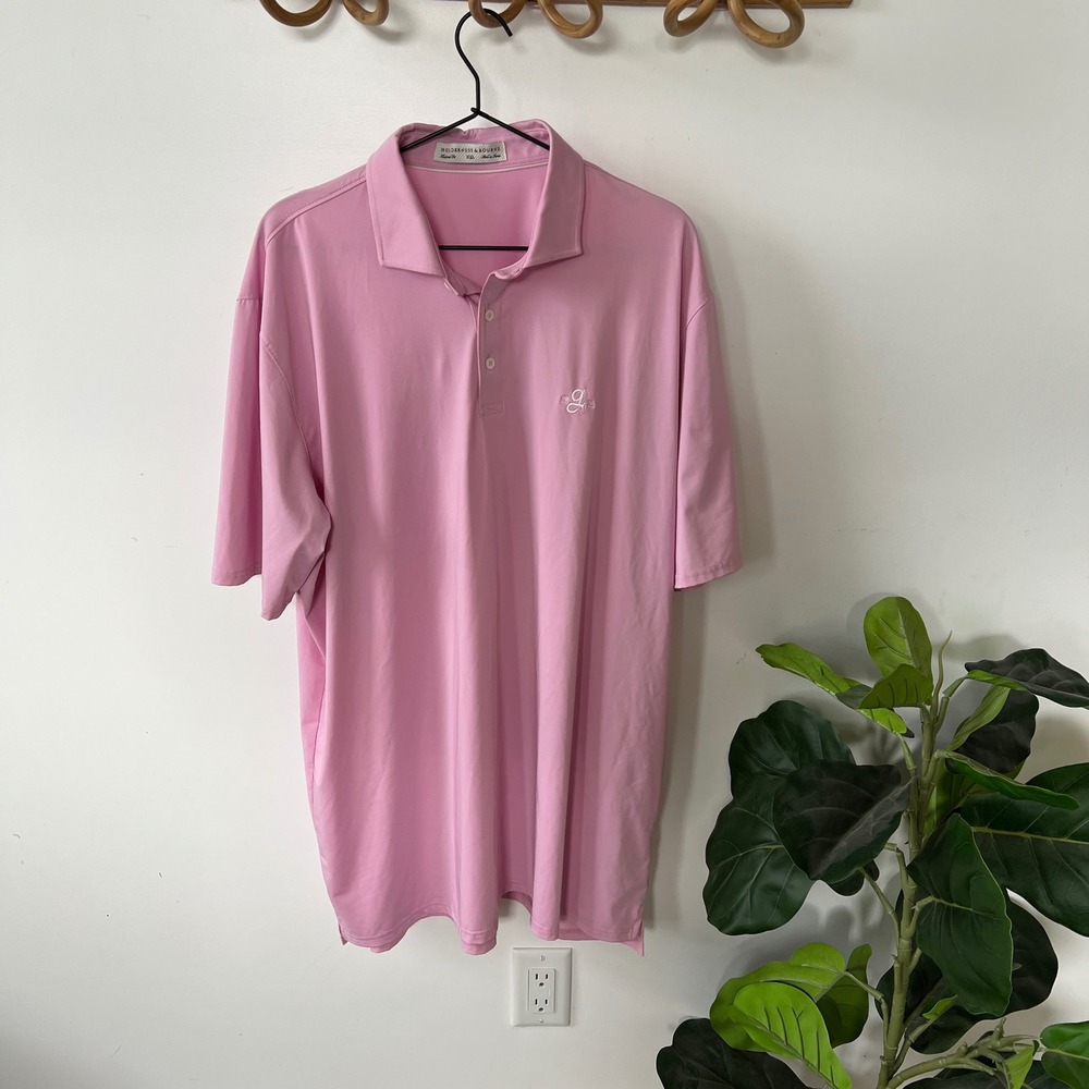 Holderness & Bourne Mens XXL Pink Tailored Fit Performance Golf Polo Shirt
